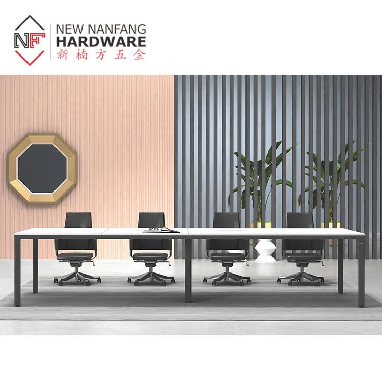 modular workstation furniture parts meetimg table negotiation table with metal frame