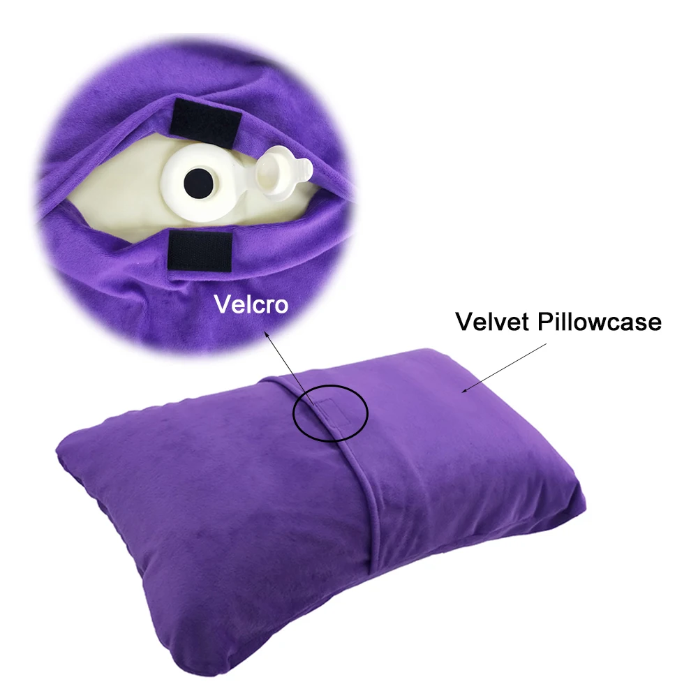 
High quality inflatable air filled back pillow car seat back pillow with washable pillowcase 