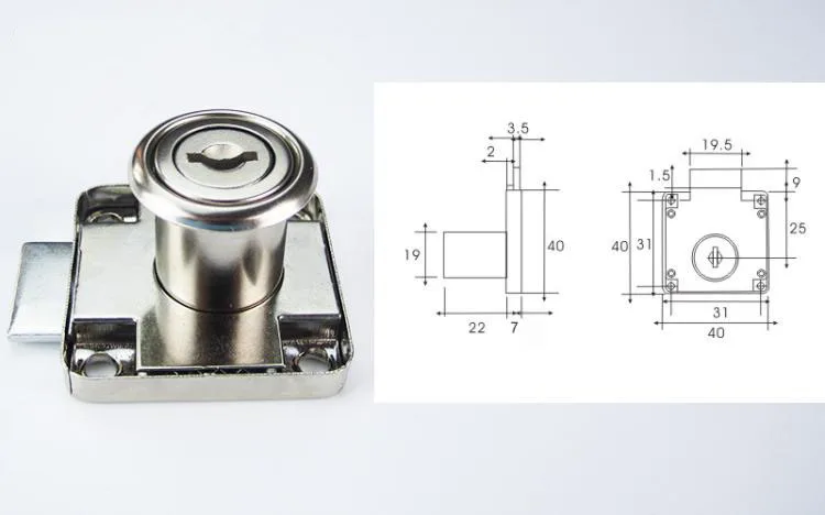 High Quality xingshengfa 138-22 drawer lock with plastic key