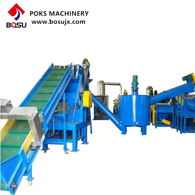 Plastic PP PE film Bottle Waste Plastic Washing Crushing Recycling Machine pelletizing line