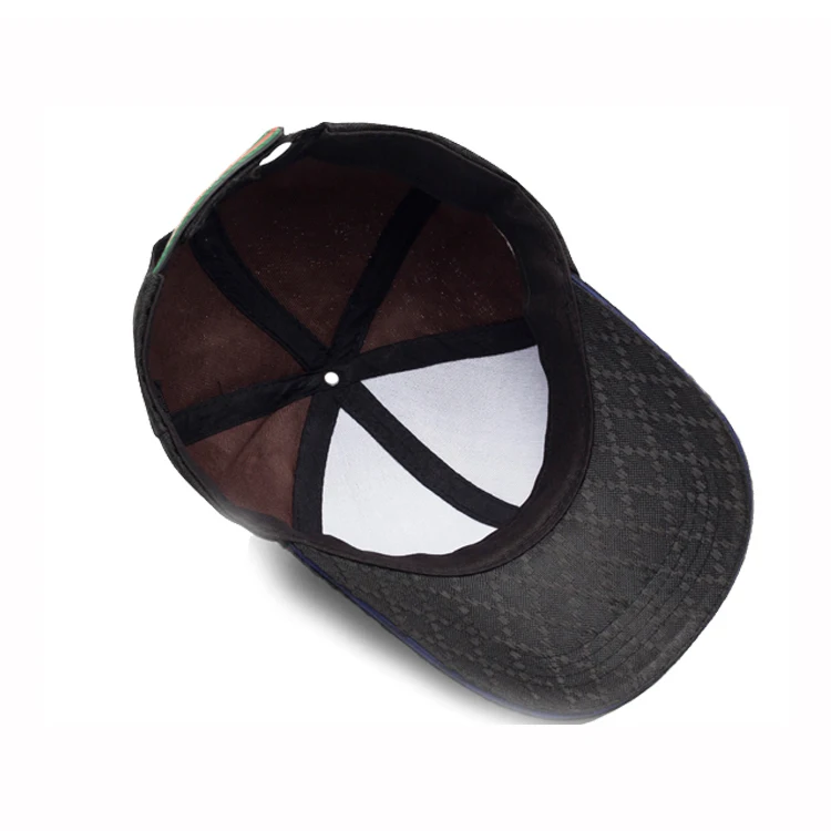 2024 fashion 100% polyester baseball cap luxury quality plaid gentleman baseball hats for mens