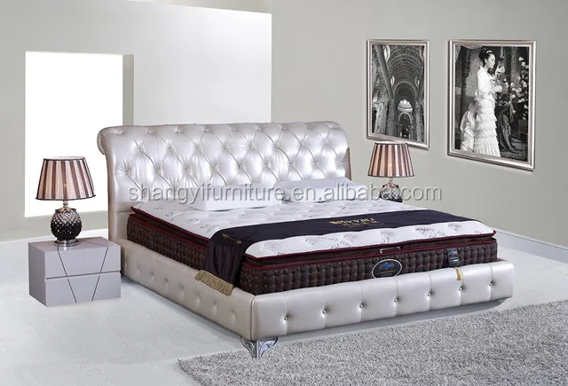 Современная романтическая мебель набор для спальни односпальная и двухспальная круглая кровать из мягкой кожи распродажа