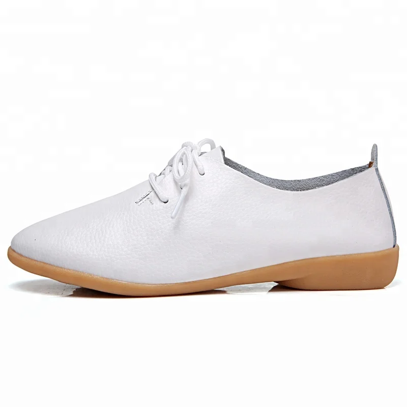 High quality multicolor genuine cow leather woman driving flats uniform shoes lady women high quality fashion casual shoes