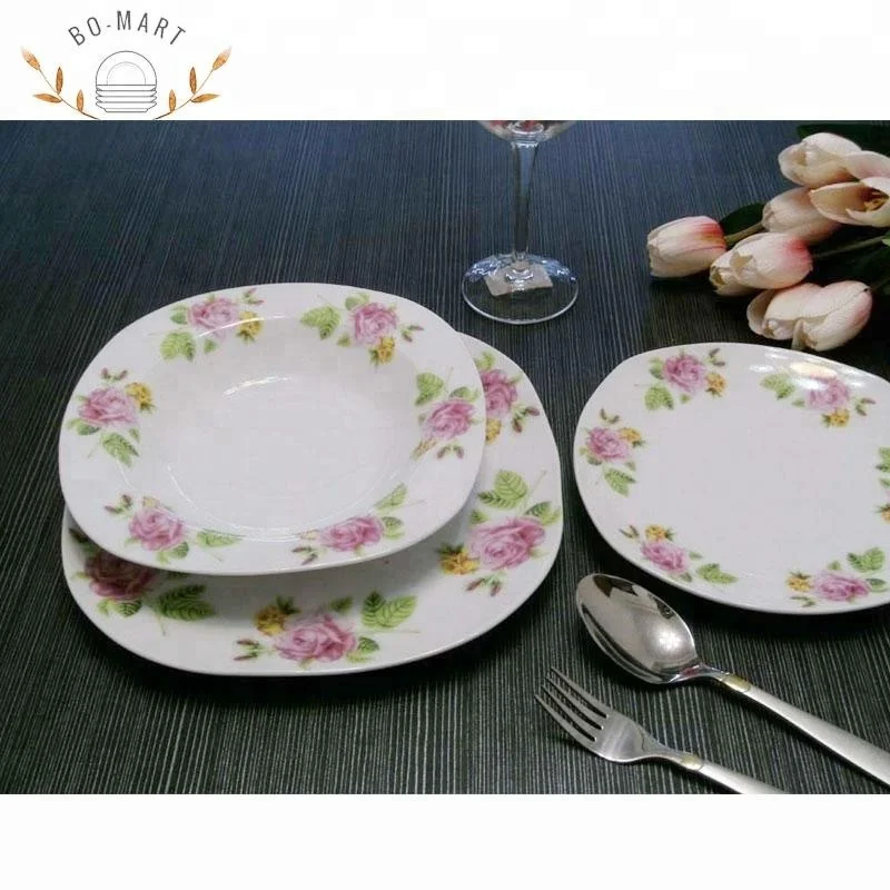 Фарфор керамический тип и материал ФАРФОР 18 шт. набор посуды с цветочным