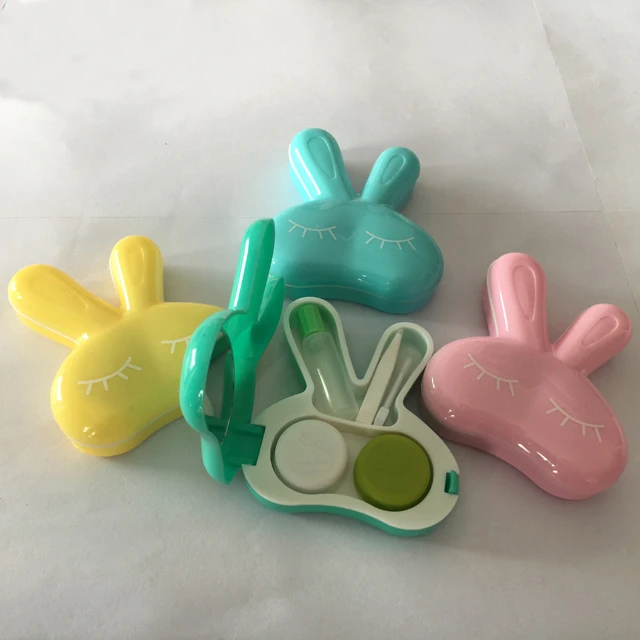 Cute Rabbit anime Contact lens case  Fancy look contact lens box with wholesale  price A-856