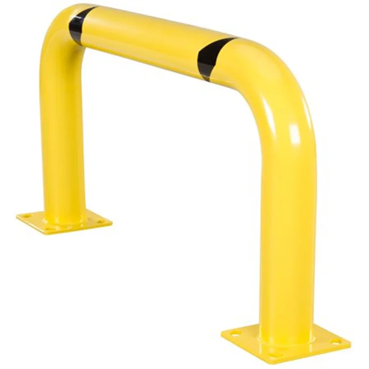 Heavy Duty Yellow Industrial Safety Floor Mounted Pipe Steel Bollards