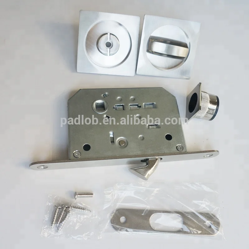 Good quality Sliding Lock-Bathroom hook lock round knob sliding wooden invisible pocket door hook lock for sliding door