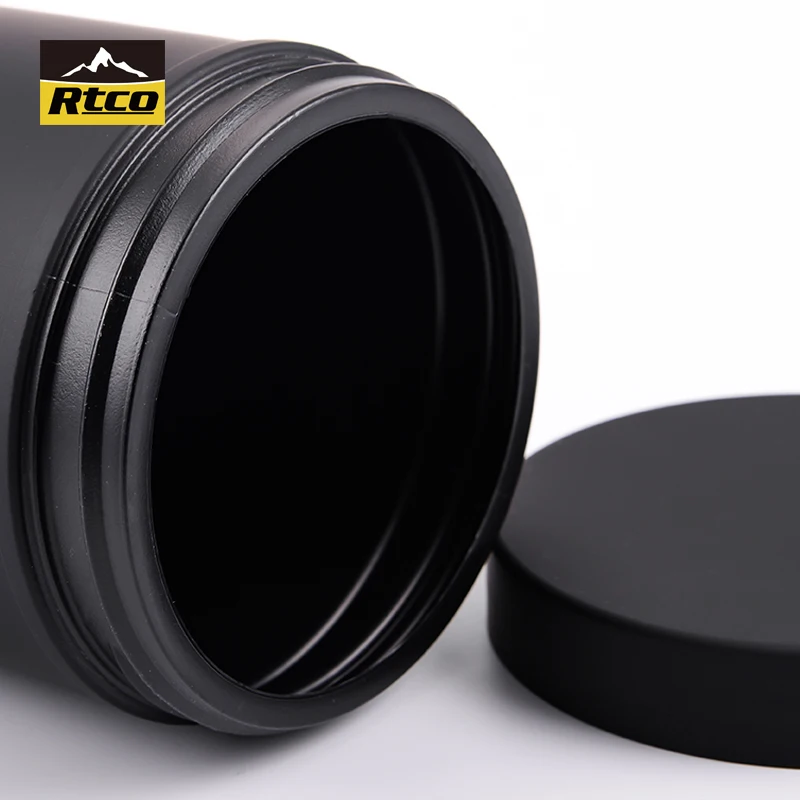 RTCO Black color plastic airless empty pe soft touch bottle