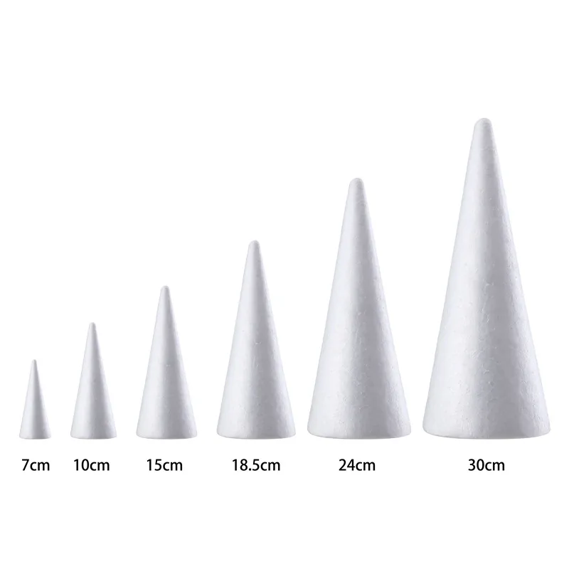 60-500mm Eco-Friendly Manufacturers EPS Foam Styrofoam Cone Polystyrene For Christmas Decoration