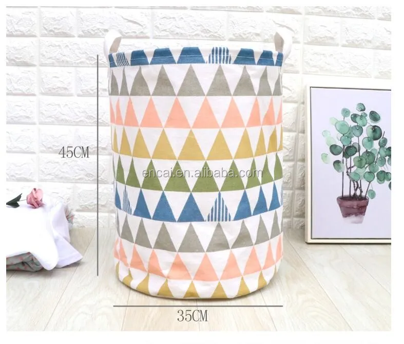 Encai Collapsible Toy Storage Basket Waterproof Nordic Style Dirty Clothes Laundry Baskets