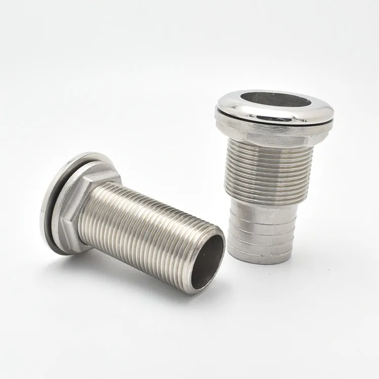 
Stainless Steel Marine Boat thru-hull fitting with hose connection 