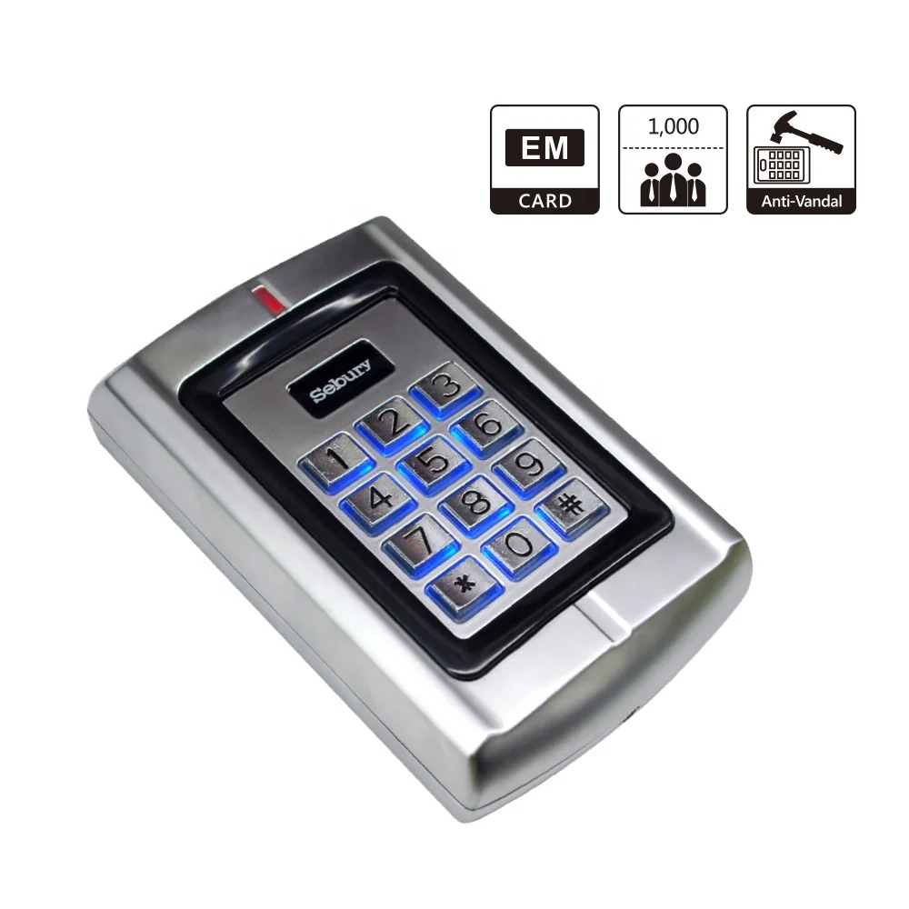 Sebury RFID  EM card Standalone Metal Access control keypad