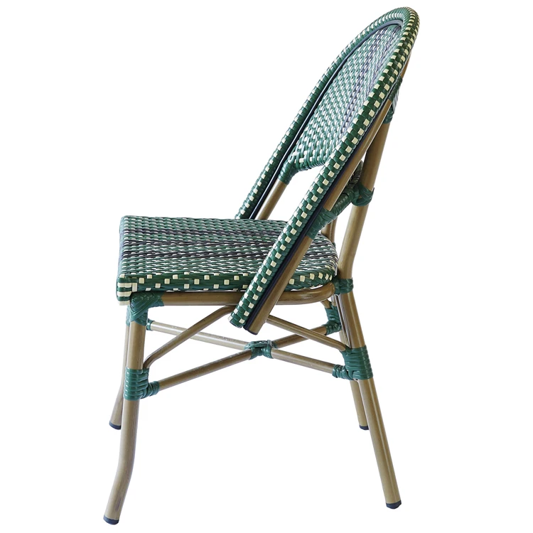 Плетеный стул для бистро, обеденный стул для улицы в Париже