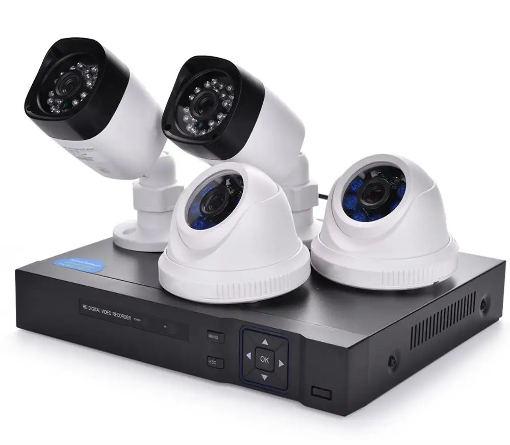 Enxun 1080P Security CCTV System AHD Camera Kit 2MP 4ch DVR Kit