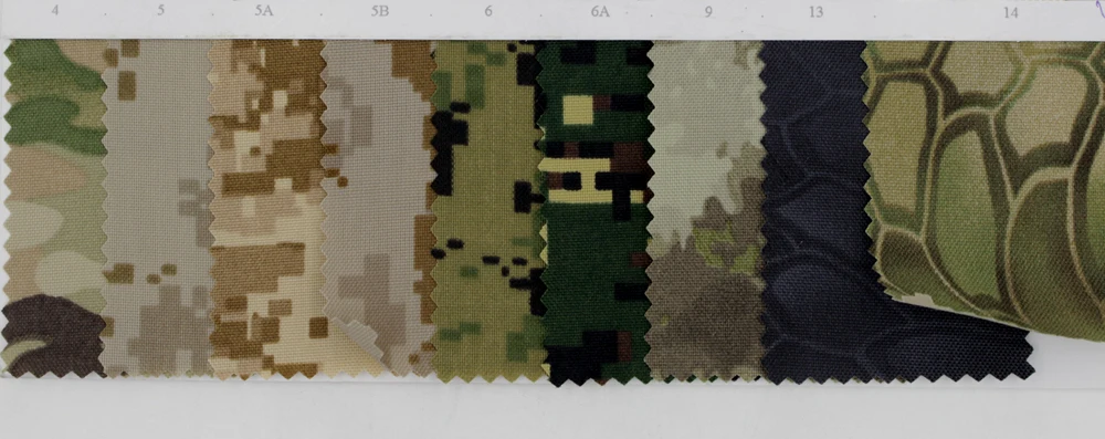 water repellent pu coated 500d nylon camo camouflage printed  cordura fabric