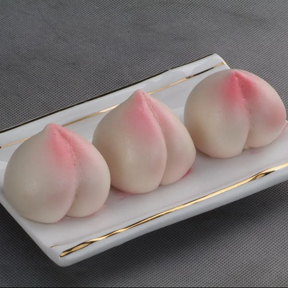 Frozen Instant Food Grain Snacks Pau Steamed Longevity Peach Bun