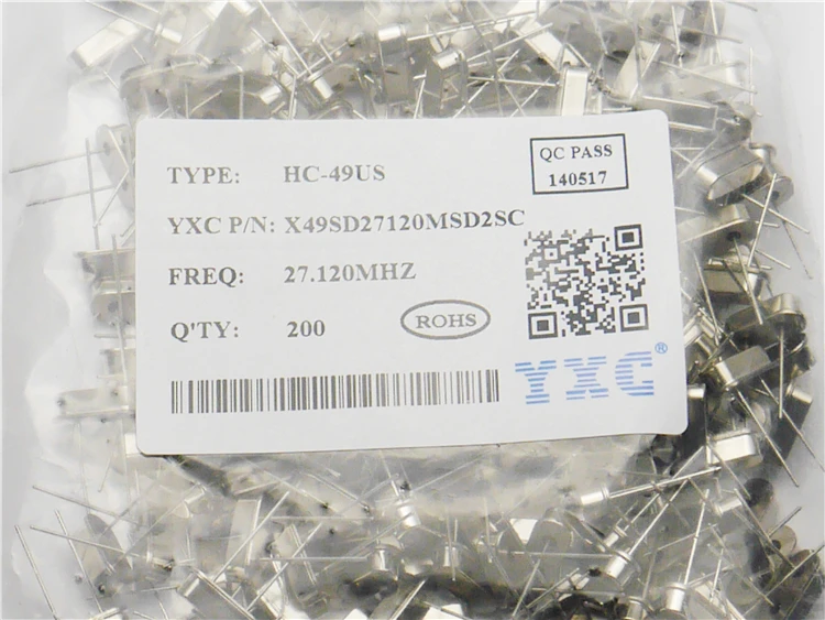 27.12 МГЦ 20PPM 20PF 49 S DIP 2PIN кварцевый резонаторы 27.120 МГЦ 27.12 МГЦ осцилляторов