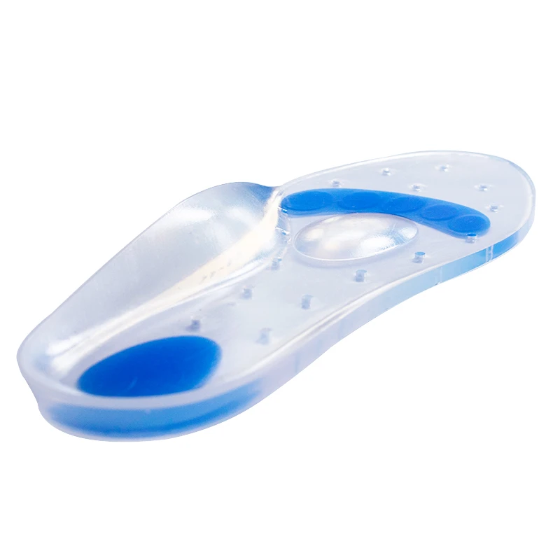 
ZRWD07 Wholesale Medical grade silicone pads Massaging Shoe Inserts Silicone Gel orthotic Insoles 