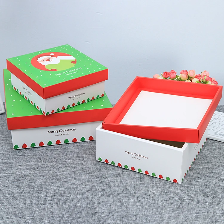 Christmas Gift Boxes Custom Logo Design Paper Cardboard Packing Boxes for Shoe