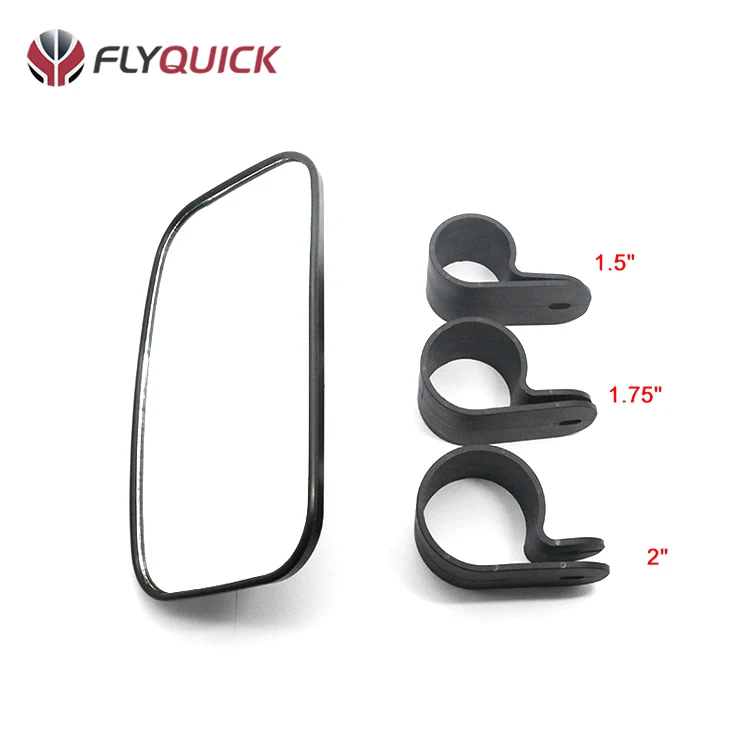 Регулируемое прямоугольное пластиковое зеркало заднего вида UTV ATV 1,5 дюйма 1,75 дюйма 2 дюйма