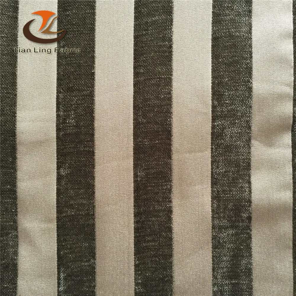 chenille striped upholstery sofa fabric for sofa