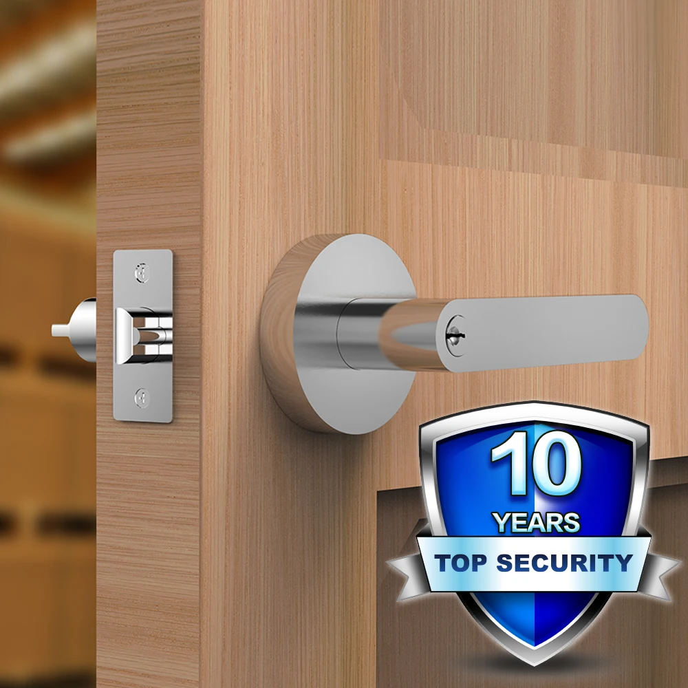 MOK interior double hardware handle lock stainless steel wooden door lock set