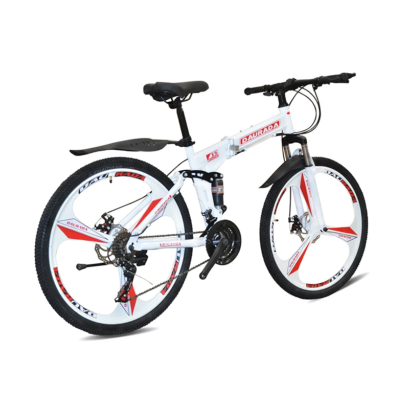 21 Speed Folding Mountain Bike 26 Inch Folding Bicycle Three Knives One Round Wheel MTB