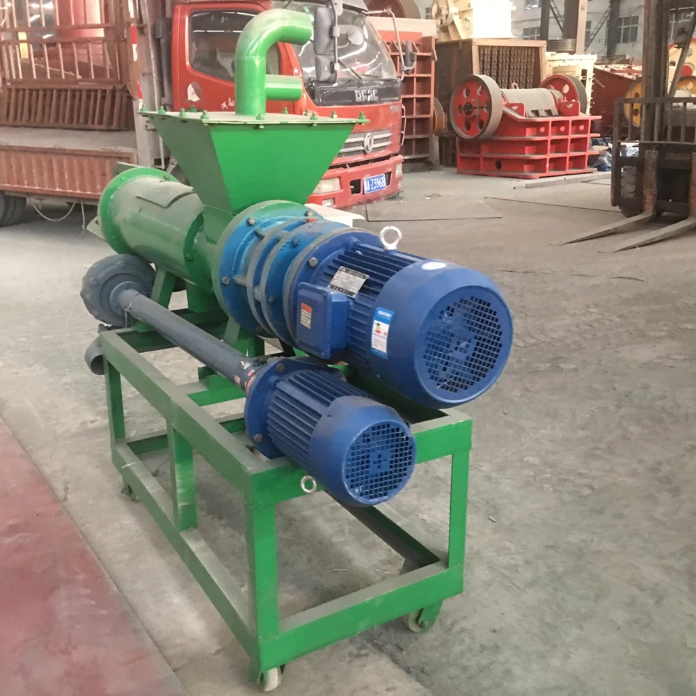 Screw press cow dung slurry separator/animal waste manure dewatering machine