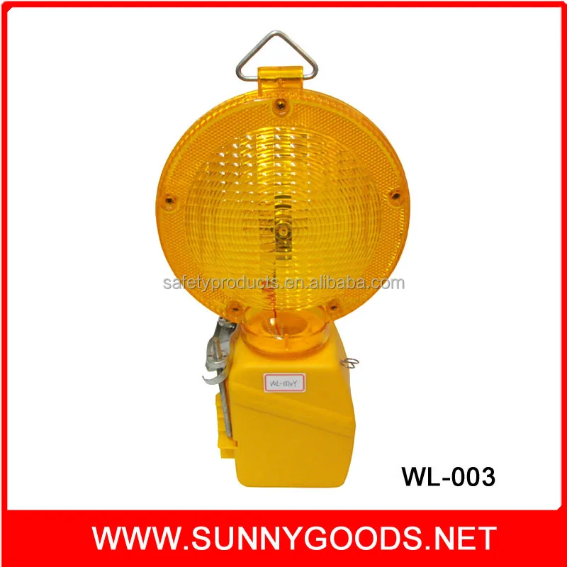 6V4R25 battery powered led yellow flashing traffic warning light