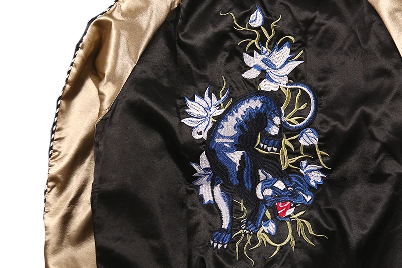 custom satin baseball varsity jackets wholesale Japan style Yokosuka Popular Embroidery plus size hakuryu sukajan jackets