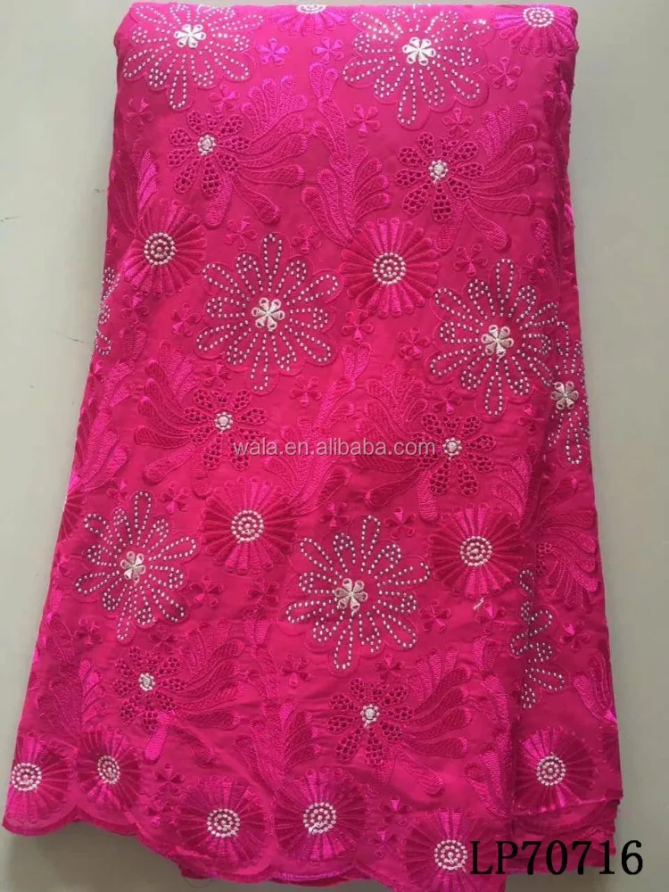 LP70716 Top selling 100% cotton plain swiss fabric/soft African voile lace for clothes making