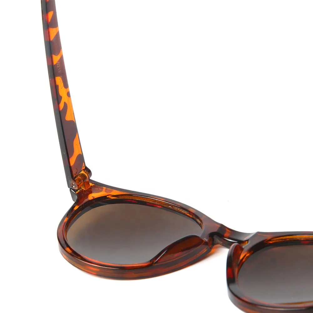 Unisex Plastic Fashion Circle Sunglasses CE Certificated Cheap Leopard Round Women Men Sun Glasses