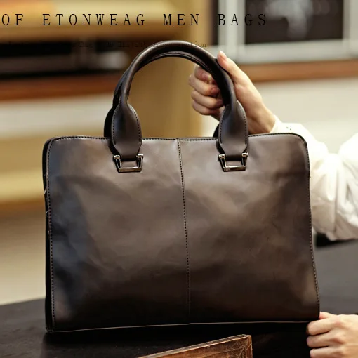 
2020 vintage simple crossbody business men handbag brief cases 