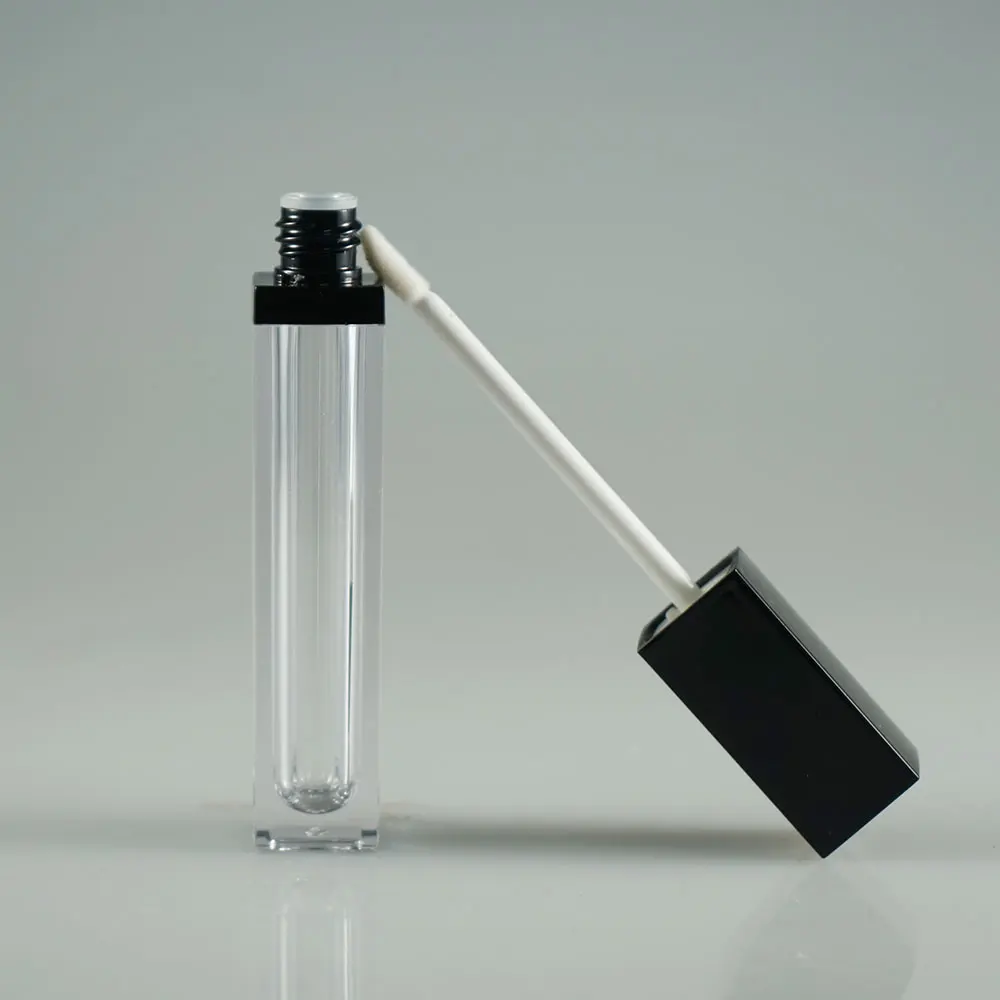Gloss / Matte black 8ml 7ml lip tint bottle , lip gloss tube ,square lip stick container