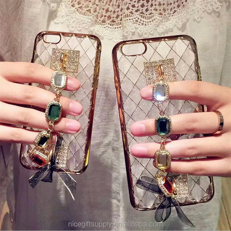 Personalized Creative Diamond Set Mobile Phone Case Luxury Gem Bracelet Phone Case for Iphone