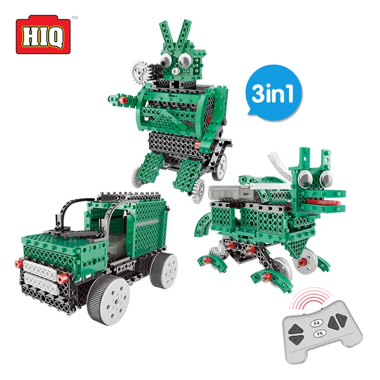 3 in 1 4Channel educational toys diy blocks toy robot RC plastic building bricks toy