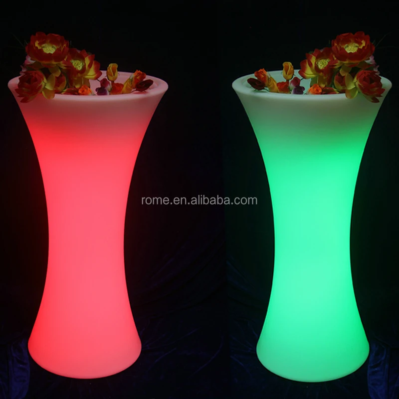 Big high rechargeable cooler outdoor stand led ice bucket table