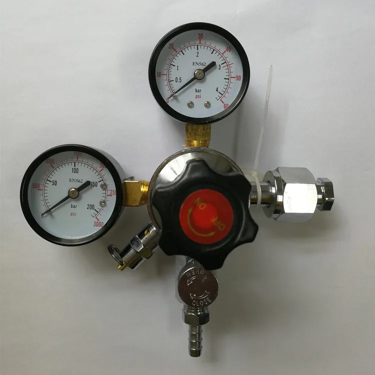 Manufacturer Ningbo Zhejiang pressure co2 gas beer regulator with gauge