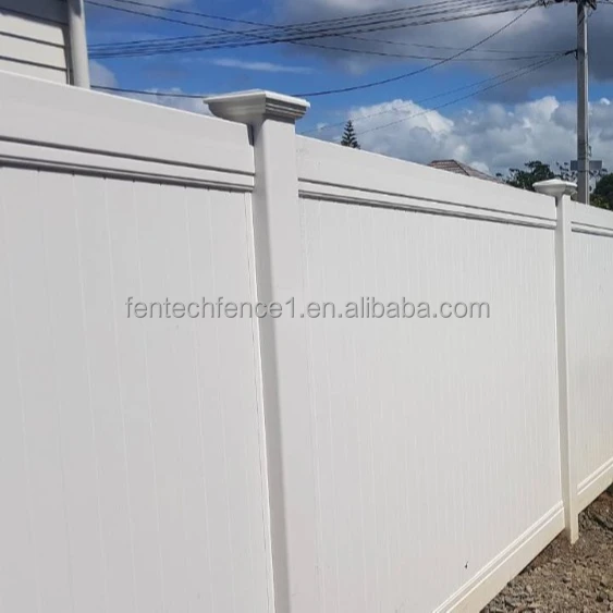 Cheap white PVC /Vinyl Privacy 8x8 fence panels