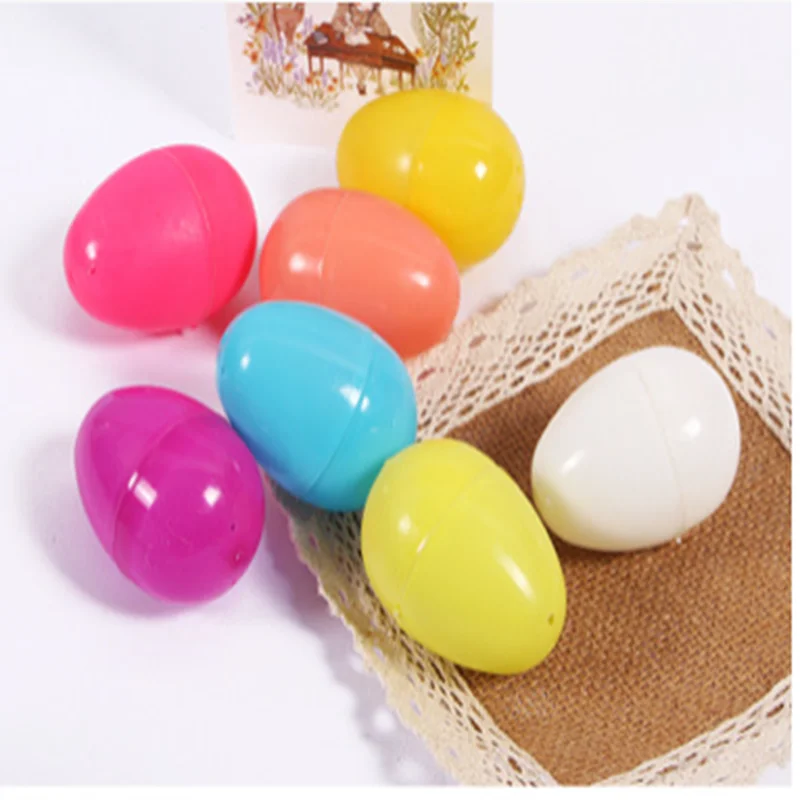 8cm Easter Duck Eggs for Kids DIY Plastic Manual Open Capsule Eggshell Kindergarten Christmas Ball & Tree Decorations