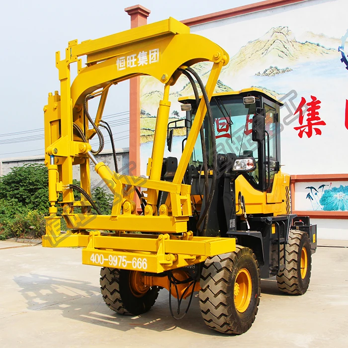 Photovoltaic Guardrail Post Pile Driver mini excavator pile driver equipment