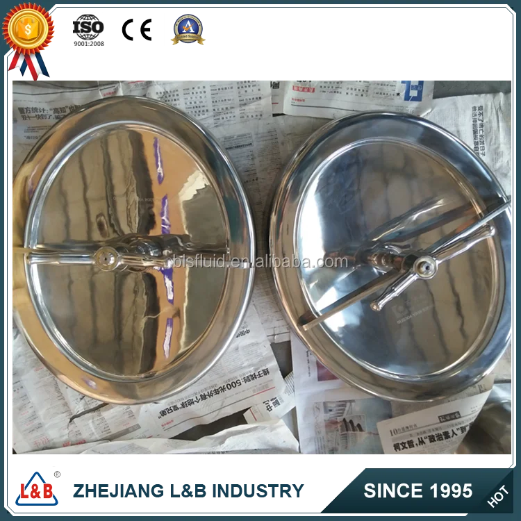 stainless steel tank parts circular square elliptic type pressure or non pressure hand-hole/Manhole Covers, customized man-way