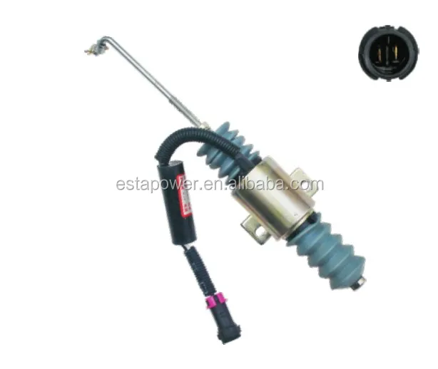 24V Fuel Shut Off Solenoid for Diesel Parts 13034654 12V Shutdown Solenoid 1303 4654 13034654 24V for 226B WD615