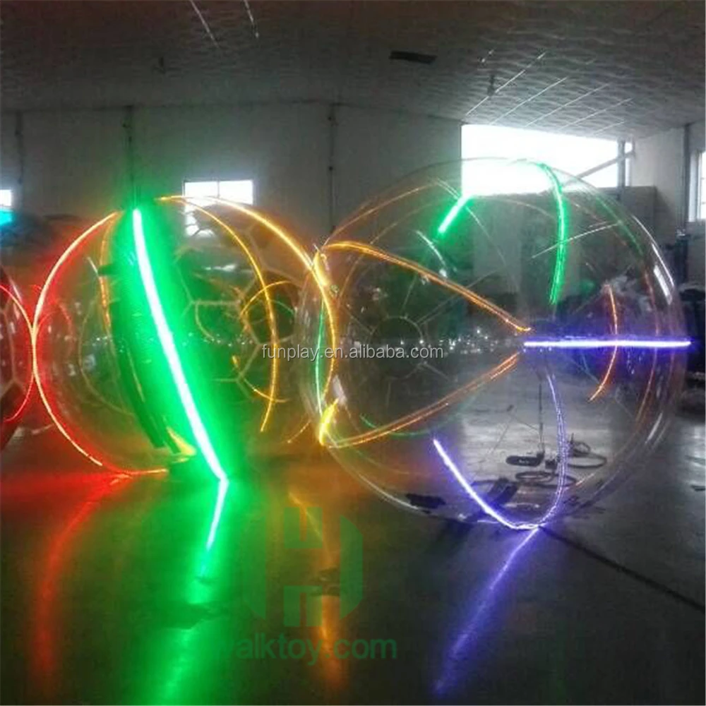 Популярный новый светодиодный надувной водяной шар, высококачественный ПВХ/ТПУ вращающийся шар для продажи