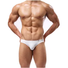 Free Shipping 2015 Hot Stylish Men s Swim Briefs Swimwear Swimsuit Fashion Solid Letter Printed Beachwear