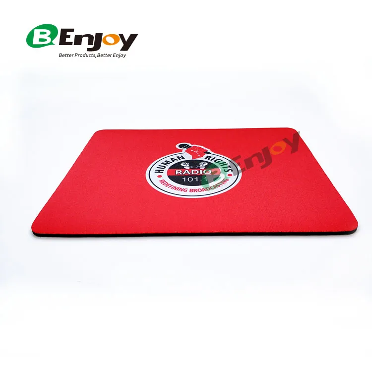 Custom Brand Logo Print Fabric Mouse Pad ,Plain Mouse Pad Red