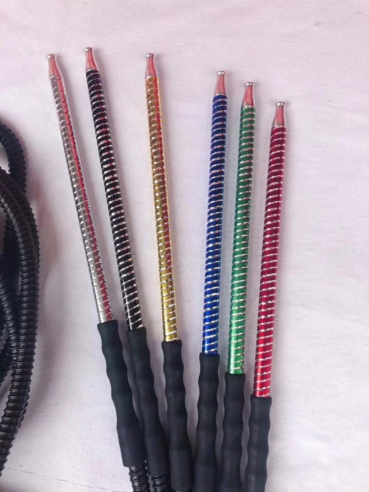 Washable Lounge Style Hookah Hose Pink with Bonus 6 Mouth Tips & a Grommet