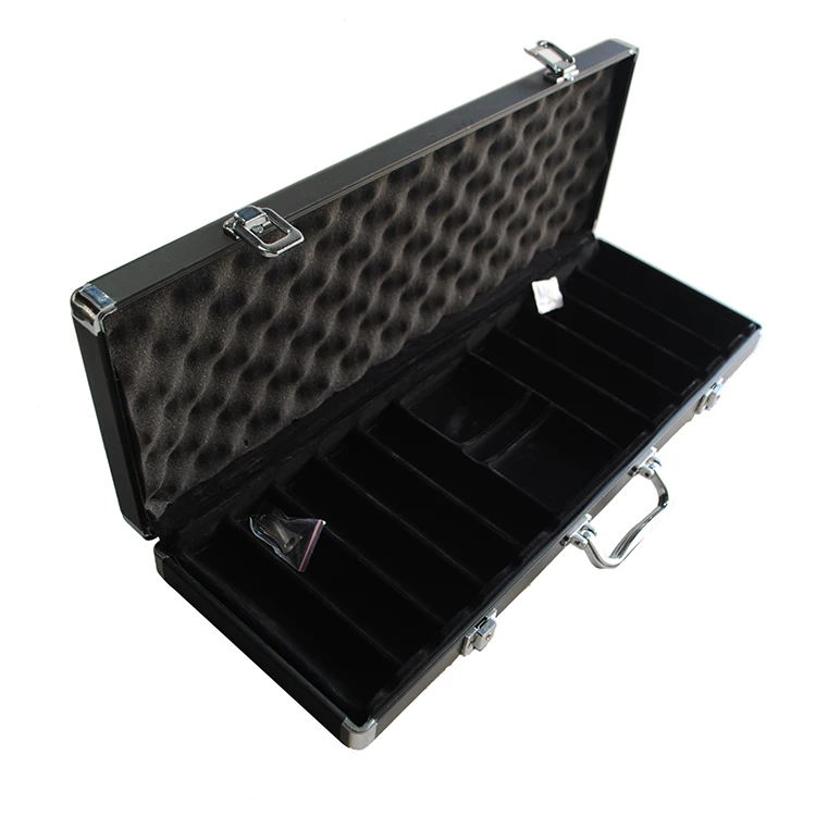 
Factory top grade acrylic aluminum 500 poker chip case for gaming set 