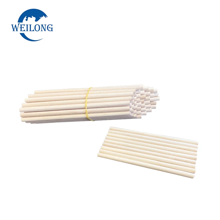 Disposable wood ice cream sugar sticks for cotton candy Birch Wood Round Sticks