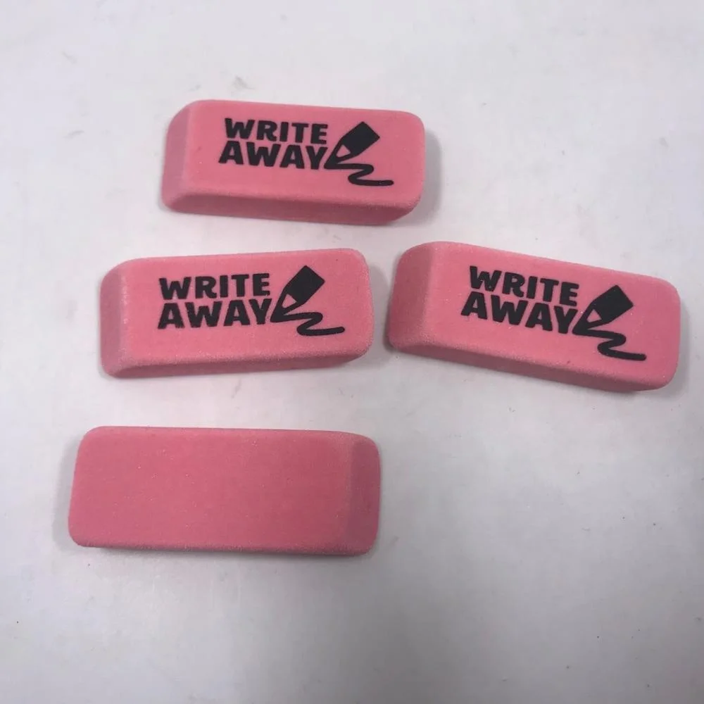 Customized logo rubber student pencil eraser